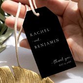 Elegant Black Wedding Minimalistisches Script Viel Geschenkanhänger