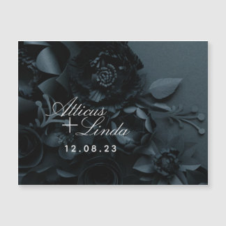Elegant Black Wedding rett Dankeschön Karte
