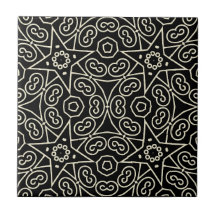 Elegant Black & White Abstract Geometric Pattern