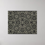 Elegant Black & White Abstract Geometric Pattern  Leinwanddruck (Vorderseite)