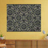 Elegant Black & White Abstract Geometric Pattern  Leinwanddruck (Insitu (Wohnzimmer))