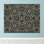 Elegant Black & White Abstract Geometric Pattern  Leinwanddruck (Insitu (Holzboden))