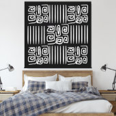Elegant black &white abstract pattern  leinwanddruck (Insitu (Schlafzimmer))