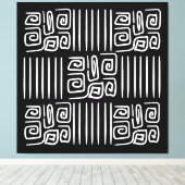 Elegant black &white abstract pattern  leinwanddruck (Insitu (Holzboden))