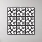 Elegant Black &White Abstract Pattern Leinwanddruck (Vorderseite)