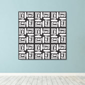 Elegant Black &White Abstract Pattern Leinwanddruck (Insitu (Holzboden))