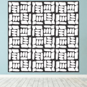 Elegant Black &White Abstract Pattern Leinwanddruck (Insitu (Holzboden))