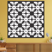 Elegant Black &White  Abstract Pattern Leinwanddruck (Insitu (Wohnzimmer))