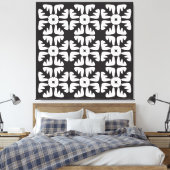 Elegant Black &White Abstract Pattern Leinwanddruck (Insitu (Schlafzimmer))