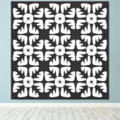 Elegant Black &White  Abstract Pattern Leinwanddruck (Insitu (Holzboden))