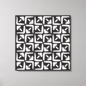 Elegant Black &White Abstract Pattern Leinwanddruck (Vorderseite)