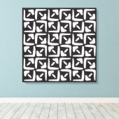 Elegant Black &White Abstract Pattern Leinwanddruck (Insitu (Holzboden))