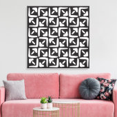 Elegant Black &White Abstract Pattern Leinwanddruck (Insitu (Wohnzimmer))