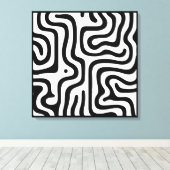 Elegant Black &White Abstract Pattern Leinwanddruck (Insitu (Holzboden))