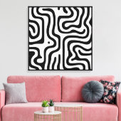 Elegant Black &White Abstract Pattern Leinwanddruck (Insitu (Wohnzimmer))