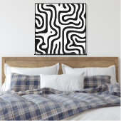 Elegant Black &White Abstract Pattern Leinwanddruck (Insitu (Schlafzimmer))