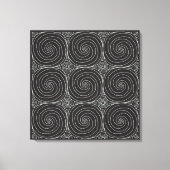 Elegant Black &White Abstract Pattern Leinwanddruck (Vorderseite)