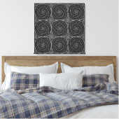 Elegant Black &White Abstract Pattern Leinwanddruck (Insitu (Schlafzimmer))