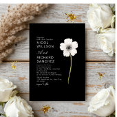 Elegant Black & White Anemone Floral Wedding