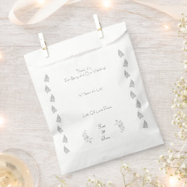 Elegant Black & White Botanical Chic Line Art Bag Geschenktütchen