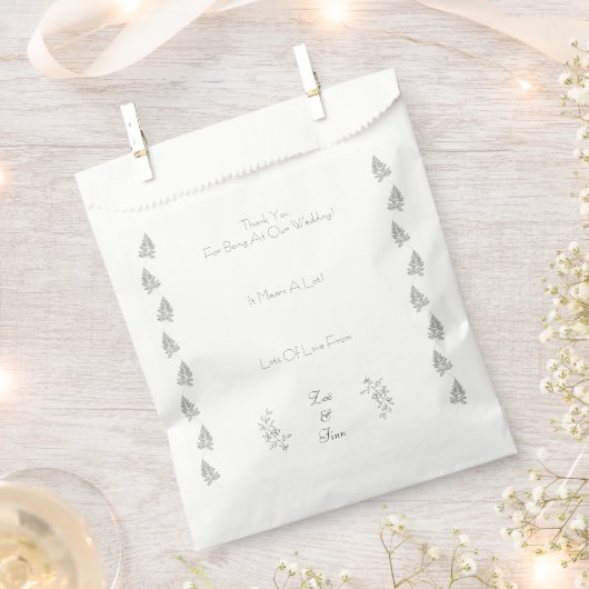 Elegant Black & White Botanical Chic Line Art Bag Geschenktütchen (Ausgeschnitten)