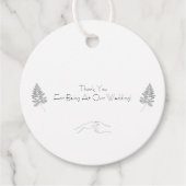 Elegant Black & White Chic Botanical Label (Vorderseite)