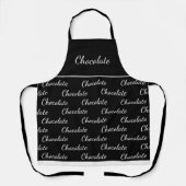 Elegant Black White Chocolate Staff Uniform Schürze (Vorderseite)