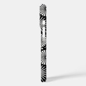 Elegant Black White Geometric Flowers Starburst Case-Mate iPhone Hülle (Rückseite / Links)