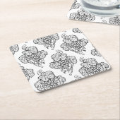 Elegant Black White Grape Bunches Wine Fruit Lover Rechteckiger Pappuntersetzer (angewinkelt)