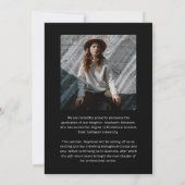 Elegant Black & White Photo Collage Graduation Ankündigung (Rückseite)