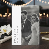Elegant Black & White Photo Wedding Invitation Einladung