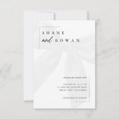 Elegant Black & White Photo  Wedding Invitation  Einladung (Rückseite)
