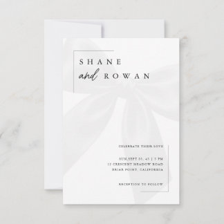 Elegant Black & White Photo Wedding Invitation Einladung
