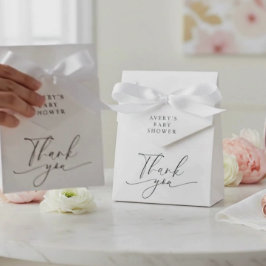 Elegant Black White Thank You Geschenkschachtel