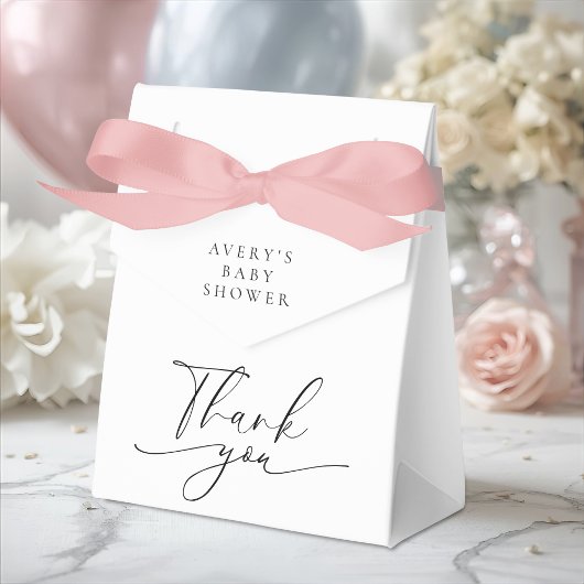 Elegant Black White Thank You Geschenkschachtel