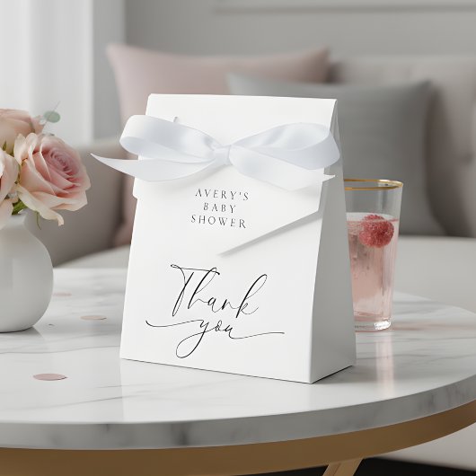 Elegant Black White Thank You Geschenkschachtel