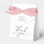 Elegant Black White Thank You Geschenkschachtel (Vorderseite)