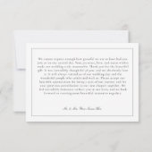 Elegant Black White Toile French Manor Wedding Dankeskarte (Rückseite)