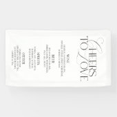 Elegant Black & White Wedding Bar Menu Banner (Horizontal)