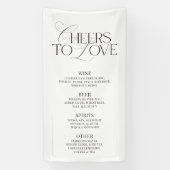 Elegant Black & White Wedding Bar Menu Banner (Vertikal)