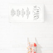 Elegant Black & White Wedding Bar Menu Banner (InSitu)