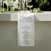 Elegant Black & White Wedding Bar Menu Banner