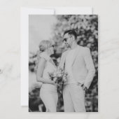 Elegant Black & White Wedding Einladung (Rückseite)