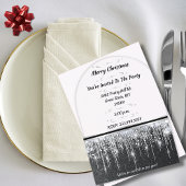 Elegant Black with Silver Accents Christmas Party Acryleinladungen