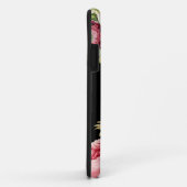 Elegant BlackFloral Monogram Case-Mate iPhone Case (Hinten/Rechts)
