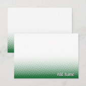 Elegant Blank All Occasion Custom Name Green White Mitteilungskarte (Vorne/Hinten)
