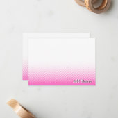 Elegant Blank All Occasion Custom Name Pink White Mitteilungskarte (Vorderseite/Rückseite Beispiel)