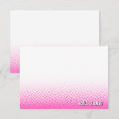 Elegant Blank All Occasion Custom Name Pink White Mitteilungskarte (Vorne/Hinten)