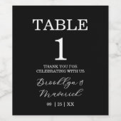 Elegant Blank And White Wedding Weinetikett (Einzelnes Label)