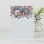 Elegant Blank Floral Wedding Einladung (Stehend Vorderseite)